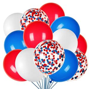 joyypop 80pcs red white and blue latex balloons with confetti balloons for 4th of july decorations independence day patriotic anniversary