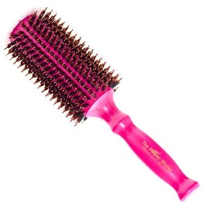 round brush, boar bristle hair brush for women, hair straightening brush or curling brush for blow dry, best hair dryer brush and best hair products. large (70mm) by the power styler