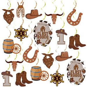 cowboy party decorations my first rodeo birthday party for boy supplies western theme party supplies hanging swirls foil cowgirl birthday decorations for wild west farm country party
