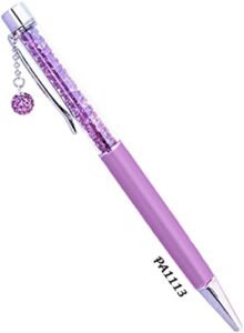 crystal ballpoint pen filled with swarovski crystal elements (dangling charm, light purple)