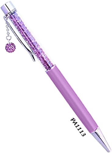 Crystal Ballpoint Pen Filled With Swarovski Crystal Elements (Dangling Charm, Light Purple)