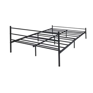 Aokarry Bed Frame Full Size, Metal Bed Frame Full Size with Headboard and Footboard Single Platform Mattress Base, Metal Tube Full Size, Black No Box Spring Needed