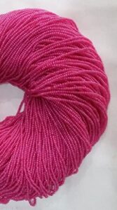1 strands pink fuchsia hydro spacer seed beads rondelle - each strand is 10.5" long, beads measure 2-2.5mm long strand
