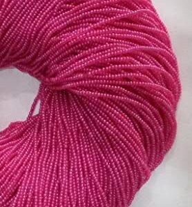 1 Strands Pink Fuchsia Hydro Spacer Seed Beads Rondelle - Each Strand is 10.5" Long, Beads Measure 2-2.5mm Long Strand