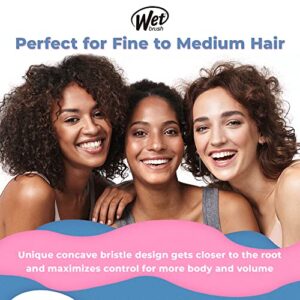 Wet Brush Volume & Body Round Brush for Fine to Medium Hair - Volumizing Salon Blow-Out with Less Pain, Effort & Breakage - Professional & Lightweight Natural Boar Bristle Detangles and Removes Knots