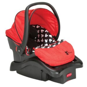 disney light 'n comfy luxe infant car seat, mickey silhouette