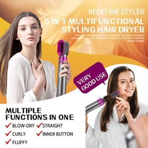 Hot Air Brush, Professional Hair Dryer Brush Straightener Volumizer Tool, Detachable Styling Brush Negative Ion Hair Curler for All Hairstyles