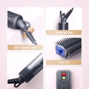 Hair Dryer, Blow Dryer Brush, Volumizer with 1300W High Speed Brushless Motor 11000 RPM, All-in-One Salon-Grade Beauty Tool, Heated Styling Brush with Negative Ions for Straight, Curly and Fluffy Hair