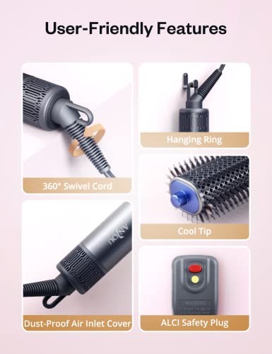 Hair Dryer, Blow Dryer Brush, Volumizer with 1300W High Speed Brushless Motor 11000 RPM, All-in-One Salon-Grade Beauty Tool, Heated Styling Brush with Negative Ions for Straight, Curly and Fluffy Hair