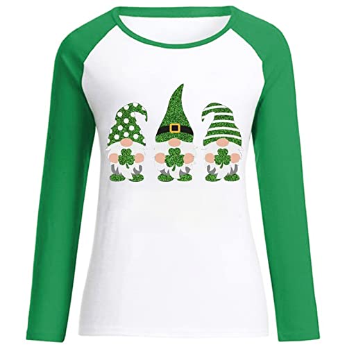 St Patricks Day Gnomes Shirts for Women Irish Gifts for Women St Patricks Day Shirt Women Plus Size Women's Tops St Patricks Day Party Supplies T-Shirts Tees Tops Blouses