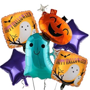 halloween decorations indoor halloween decorations halloween balloons party decoration supplies - 5pcs halloween mylar foil pumpkins balloons for halloween party decorations boxing day