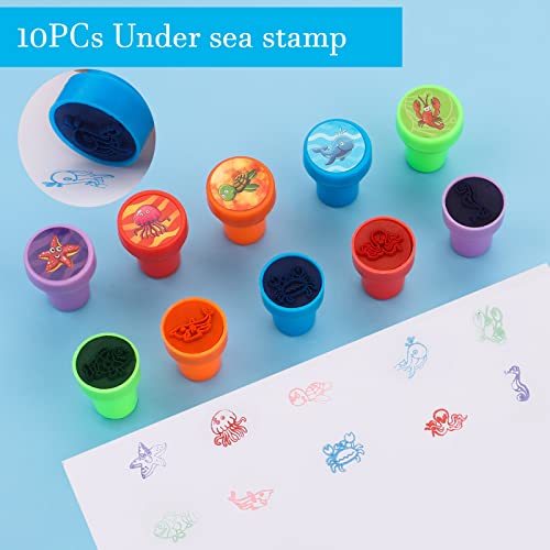 88Pcs Under the Sea Party Favors for Kids, Ocean Sea Animals Themed Party Supplies for Boys Girls, Cute Sea Animal Party Favors for Birthday Party Supplies School Rewards Prize for Kids