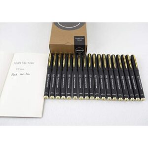 Fengtaiyuan P18, 0.5mm Black Gel Pens, Gel Ink Rollerball Pens for Office, Extra Point, Matt Type, 18 Pack