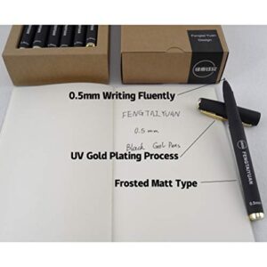 Fengtaiyuan P18, 0.5mm Black Gel Pens, Gel Ink Rollerball Pens for Office, Extra Point, Matt Type, 18 Pack