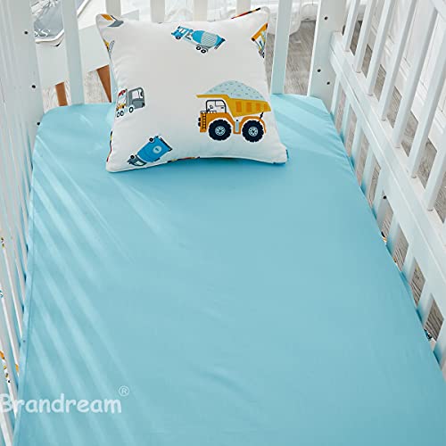 Brandream Boys Fire Truck Pillow & Construction Cars Baby Crib Bedding Set