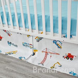 Brandream Boys Fire Truck Pillow & Construction Cars Baby Crib Bedding Set