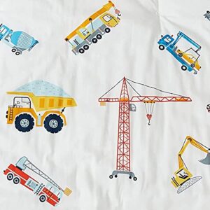 Brandream Boys Fire Truck Pillow & Construction Cars Baby Crib Bedding Set