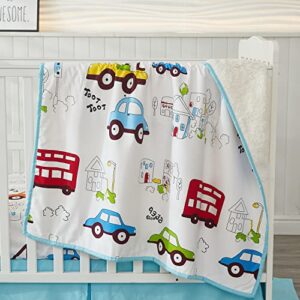 Brandream Boys Fire Truck Pillow & Cars Baby Crib Bedding Set