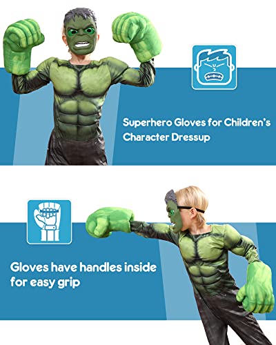 neexan Superhero Birthday Party Supplies pair of Soft The Superhero Toys For Kids Good For Halloween,Christmas,Cosplay (1 Pair Light Green)