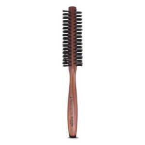 spornette deville round brush, 1 1/2 inch boar bristle hair brush - for blow drying, styling, curling & adding volume to shorter hair - for all hair types