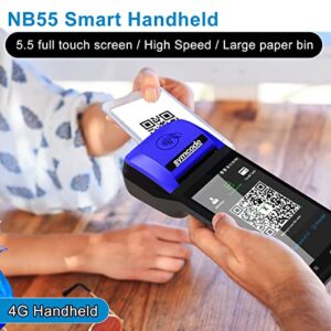 POS PDA Receipt Printer 58mm Thermal Printer with Android 8.0 OS 5.5" inch Touch Screen.Scan 1D/2D/QR barcodes. Support 4G:FDD-LTE,TD-LTE 3G: WCDMA 2G: GSM,GPRS Hot spot Bluetooth.3GB Ram +16GB ROM