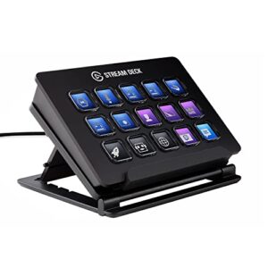 elgato stream deck classic - live production controller with 15 customizable lcd keys and adjustable stand, trigger actions in obs studio, streamlabs, twitch, youtube and more, works with pc/mac