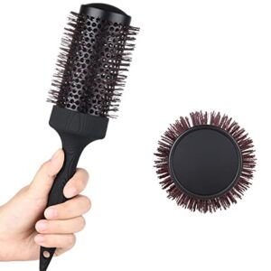 Large Ceramic Round Brush for Blow Drying, 2.9 Inch Ionic Thermal Barrel Hairbrush for Women Blowout, Styling, Curling, Smoothing, Straightening Medium to Long Wavy or Curly Hair