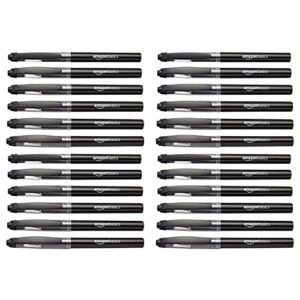 amazon basics rollerball pen, micro point (0.5mm), black, 24 pack