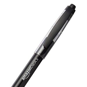 Amazon Basics Rollerball Pen, Micro Point (0.5mm), Black, 24 Pack