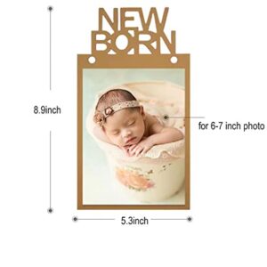 IMETBOX First Birthday Photo Banner Kraft - 1st Birthday Photo Banner from Newborn to 12 Months for 6-7 Inch Photo - Photo Banner for 1st Birthday Girl, Boy, No Pre-strung, 8.9*5.3 Inch