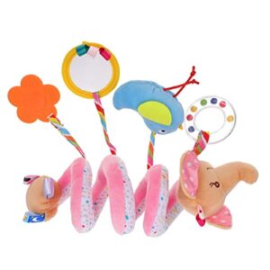 ibasenice early decor toys animals plush mobile pendant spiral sters cart theme car carriage baby funny crib multi-functional kids ster shape bed worm educational around for doll girls