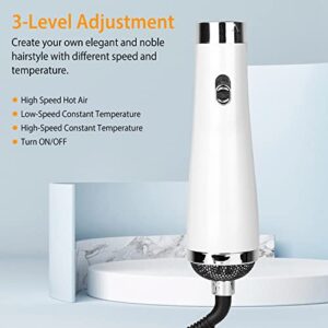 HAAPPYBOX 3 in 1 Hot Air Brush One-Step Hair Dryer Comb 3 Interchangeable Brush Combs Volumizer Hair Curler Straightener