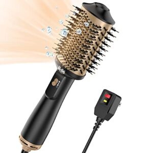 hair dryer brush, blow dryer brush dryer and styler volumize in one, 4 in 1 brush blow dryer gold, mothers day gifts from daughter/son