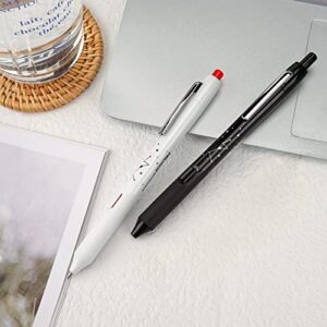 Writech Retractable Liquid Rollerball Pen: Click Silent Multicolor Rolling Ball Pens Black & Red Ink Color-Writing Journaling Notetaking Sketching 8ct Smooth 0.5mm Fine Point Tip No Bleed Smear Smudge