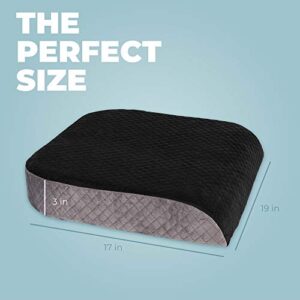 Kolbs Extra Large Seat Cushion | Stylish Plush Velvet Cover | X-Large Memory Foam for Office Chair, Car Seat Cushion Wheelchair Cushion | Cushion Back Pain Coccyx Pain Relief | Carry Handle