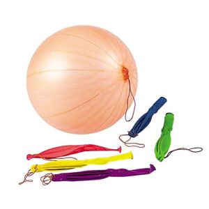 Islmlisa Fun-Filled Balloons Neon Punch Balls with Rubber Band Handle(12Piece 18")-Assorted Colors