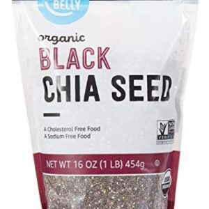 Amazon Brand - Happy Belly Organic Black Chia Seeds 1 lb