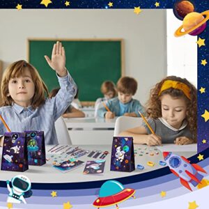 162 Pcs Space Party Favors Kids Included Space Pencils Space Erasers Gift Bag Tattoo Stickers Bookmarks Ruler Notebook Sharpener Outer Space Themed Birthday Gift Party Supplies for Boys Girls Kids