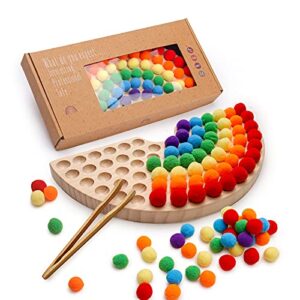 bopoobo wooden peg board beads game rainbow clip bead puzzle montessori sorting toys counting matching game beads early education board game fine motor skill montessori toys for toddlers