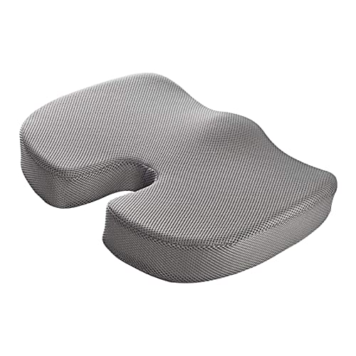 HHWKSJ Seat Cushion Memory Foam Coccyx Cushion Designed for Back, Hip, and Tailbone Pain - for Office Chair,Car Seat, Wheelchair