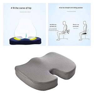 HHWKSJ Seat Cushion Memory Foam Coccyx Cushion Designed for Back, Hip, and Tailbone Pain - for Office Chair,Car Seat, Wheelchair