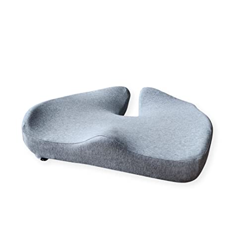 Khan Soul Goodz Memory Foam Pressure Relief Seat Cushion for Long Hours Sitting. Perfect for Car, Office/Home Chair, Wheelchair. Provides