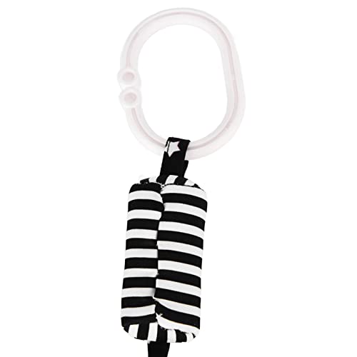 Baby Hanging Rattle Toys, Black and White Stripe Stroller Plush Wind Chimes Toys for Infants Car Bed Crib(Black and White Striped Lion Pendant)