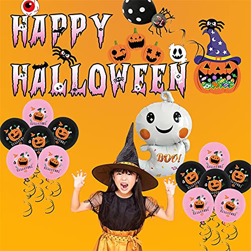 IFOTIME Halloween Supplies Latex Balloon- Party and Mylar SetHalloween Balloon- Foil Inflatable Toy Slide Inflatable (as Shown-D, One Size)