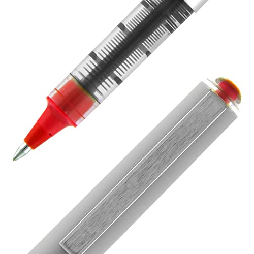 uniball Vision Rollerball Pens with 0.7mm Fine Point, Red, 12 Count