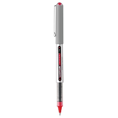 uniball Vision Rollerball Pens with 0.7mm Fine Point, Red, 12 Count