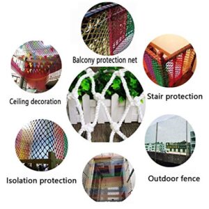 SJIAMJJ Hemp Rope Net Child Safety net Cargo Net, Cat Safety Net, Child and Baby Anti-Fall Net, Safe Railway Net, Car Net, Balcony, Stairs, Railing, Fence, Terrace 1x3m (Size : 45M(1316ft))