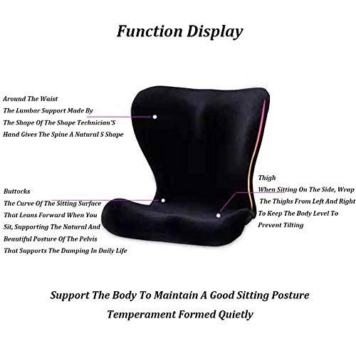 RongJian Seat Cushion Lumbar Support Pillow for Office Chair Designed for Spine and Lower Back Pain Coccyx, Sciatica, Ergonomic, Breathable, for Desk Chairs