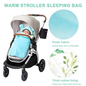 Crib Sheet Set Jersey Cotton,3 in-1 Warm Cozy Bunting Bag Stroller Blanket Carrier Canopy for Infant Car Seat