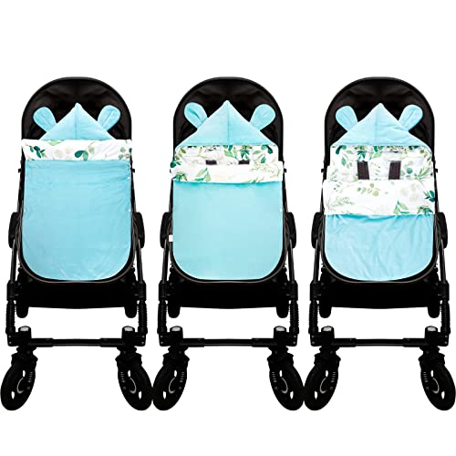 Crib Sheet Set Jersey Cotton,3 in-1 Warm Cozy Bunting Bag Stroller Blanket Carrier Canopy for Infant Car Seat